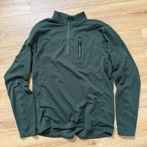 Ten Thousand 1/4 Zip Grid Fleece Green